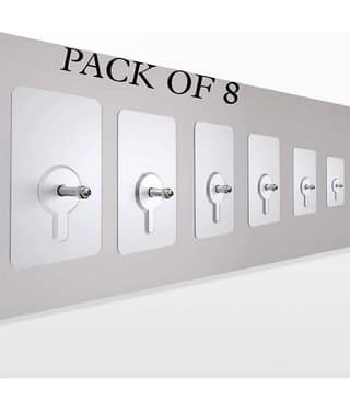Set of 8 Self-Adhesive Screw Nails Wall Poster Non-Trace Stick Wall Hook