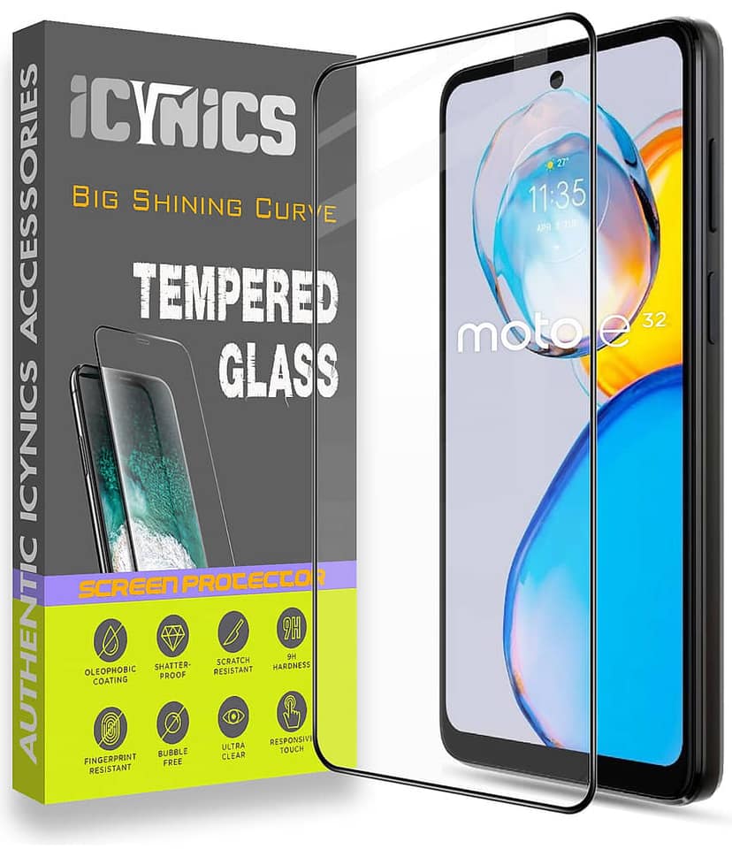 Icynics Tempered Glass Compatible For Motorola Moto E32 (India) ( Pack of 1 )