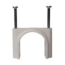 20 mm diameter Wire Fastener Circle Cable Double Clips with Metal Nail -50 Pieces view 2