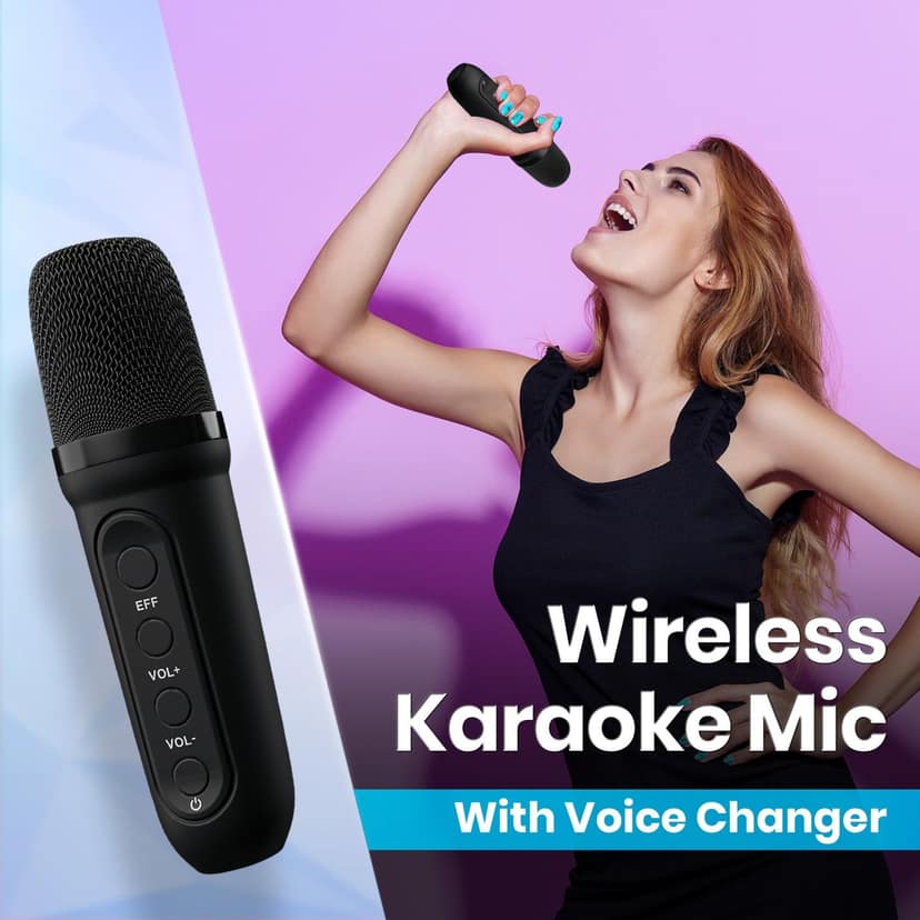 Portronics Apollo One 20W Bluetooth Speaker, Wireless karaoke Mic, Easy Handle Grab, Type C Fast Charging view 3