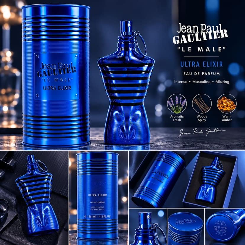 Jean Paul Gaultier Le Male Ultra Elixir Parfum 125ml Luxury Long Lasting Intense Warm Spicy Woody Designer Perfume for Men view 5