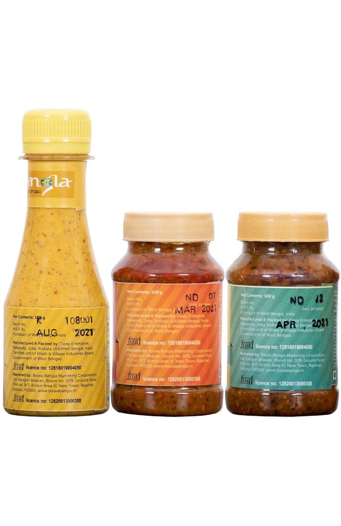 Kasundi (Mustard Sauce) & Aam Kasundi (Mango-Mustard Sauce) - Pack of 3 (100g each) view 3