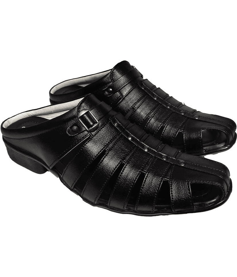 RAGE GAZE - Black Men's Sandals