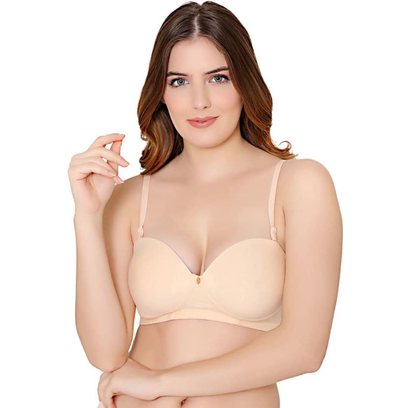 Bodycare cotton spandex wirefree convertible straps Seamless padded bra-6575B