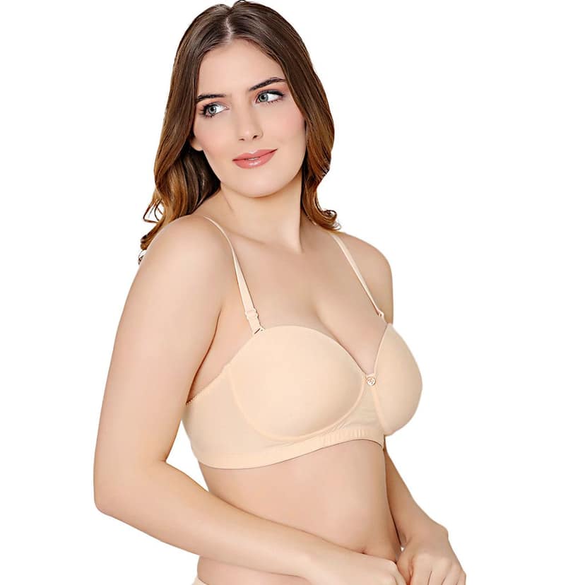Bodycare cotton spandex wirefree convertible straps Seamless padded bra-6575B view 3