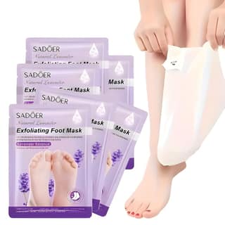 Deep Moisturizing Foot Hydration Socks with Lavender | Exfoliating Foot Peel Mask for Cracked Heels & Dead Skin Removal | At-Home Pedicure Socks for Soft & Smooth Baby Feet (Original)