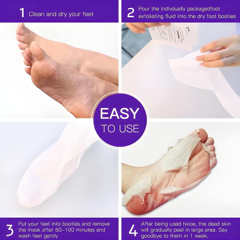 Deep Moisturizing Foot Hydration Socks with Lavender | Exfoliating Foot Peel Mask for Cracked Heels & Dead Skin Removal | At-Home Pedicure Socks for Soft & Smooth Baby Feet (Original) view 7