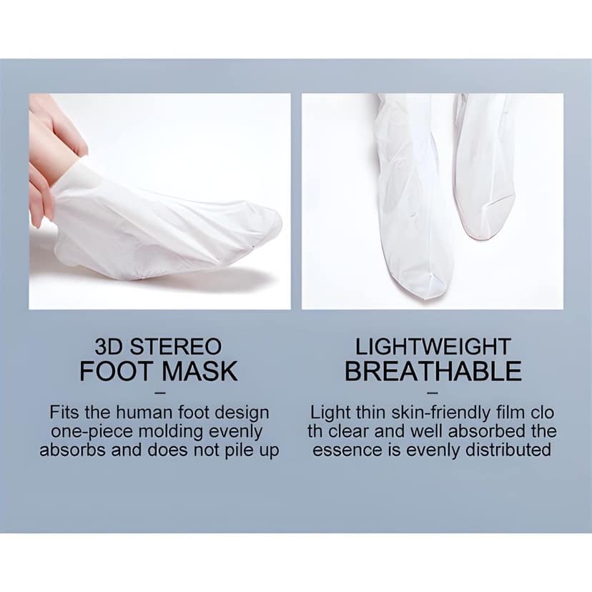 Deep Moisturizing Foot Hydration Socks with Lavender | Exfoliating Foot Peel Mask for Cracked Heels & Dead Skin Removal | At-Home Pedicure Socks for Soft & Smooth Baby Feet (Original) view 8