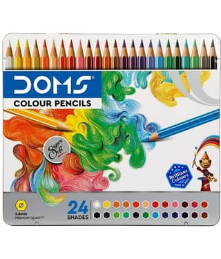 Doms Fsc 24 Pencil Flat Tin New