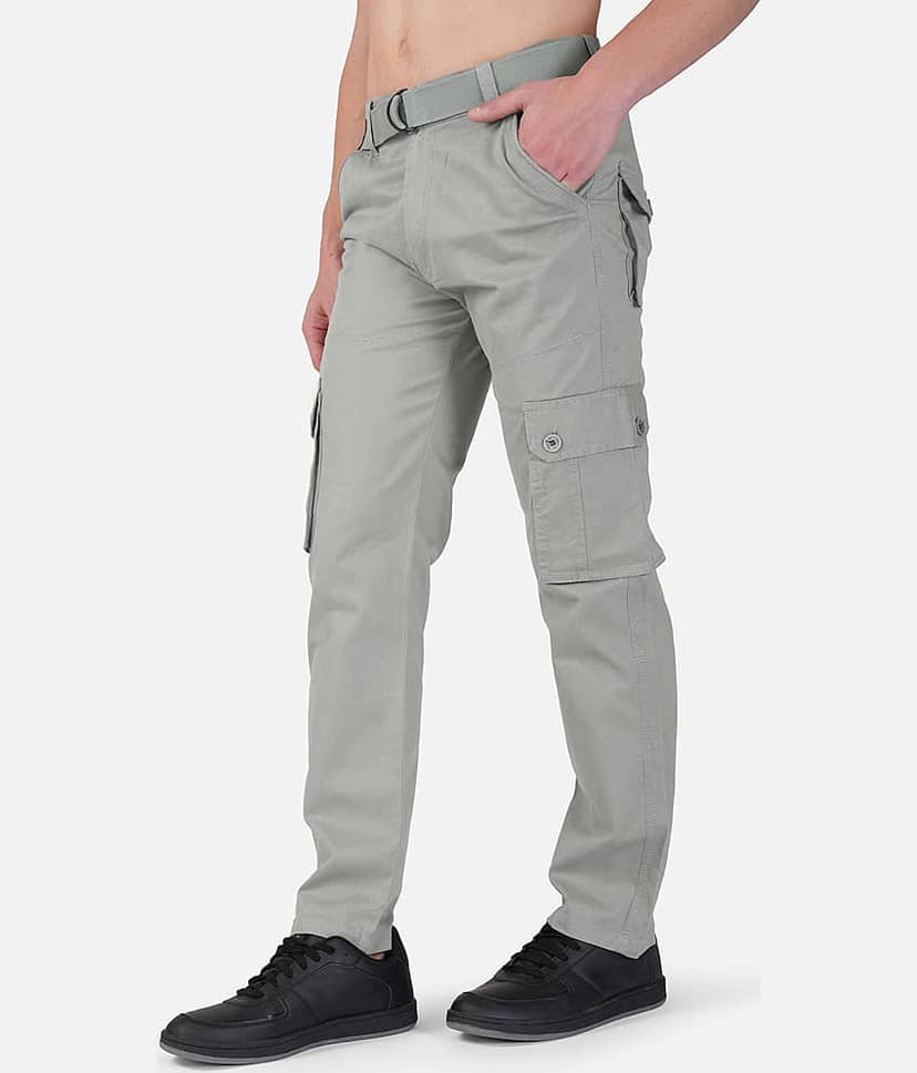 WARBURG Regular Flat Men's Cargos - Green ( Pack of 1 ) view 2