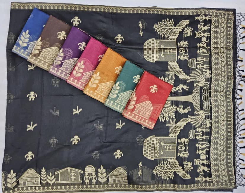 Tussar Cotton Sambalpuri Handmade Saree 1
