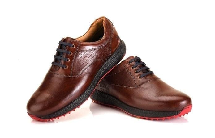 HITCARO Men's Proffessional Leather Golf Shoes | Lace-Up | Waterproof | Comfortable | Breathable view 2