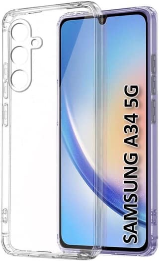 PLUGTECH TPU Ultra Hybrid Clear Camera Protection Back Cover Case for Samsung A34 5G