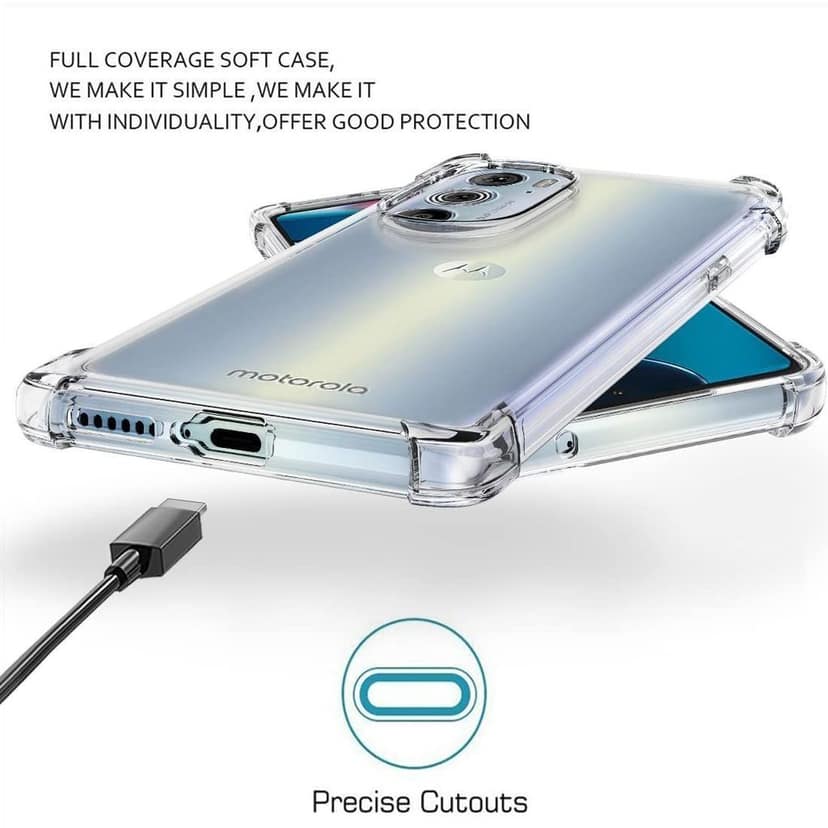 Faircost for Motorola Moto Edge 30 Back Cover Shockproof (Silicon| Transparent) view 3