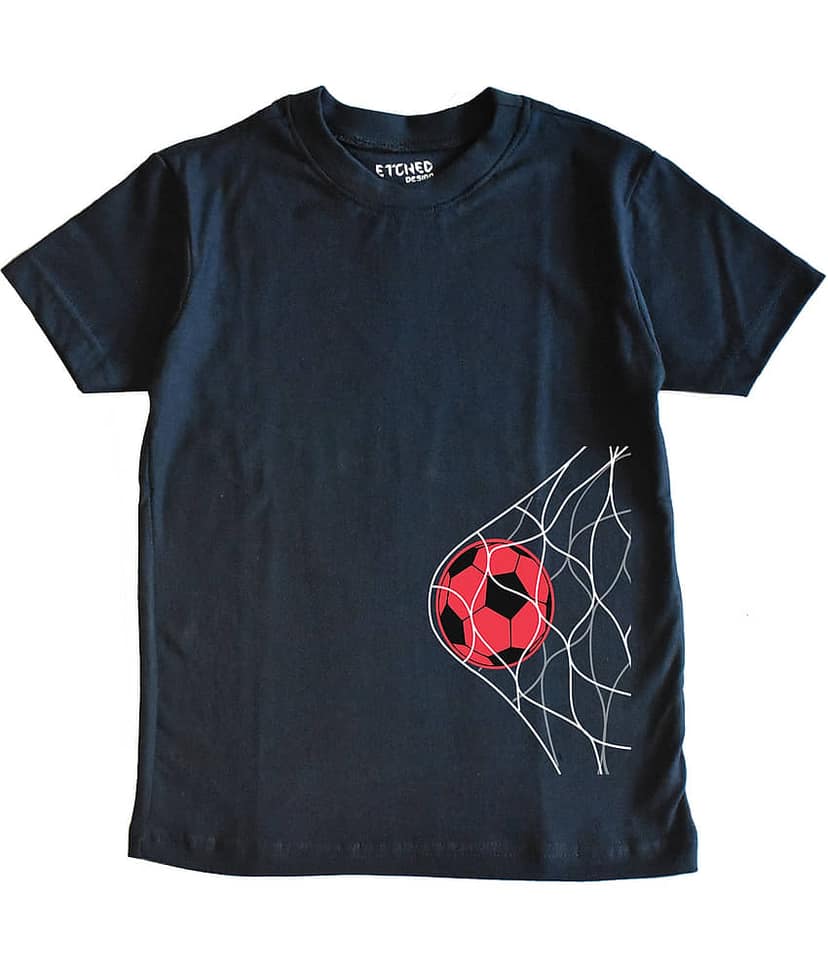 ETCHED DESIGN Pack of 3 Boys Cotton T-Shirt ( Navy Blue )