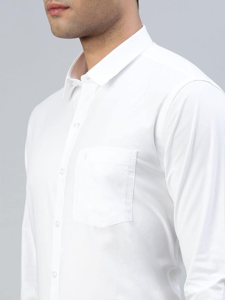 Mens 100% Cotton White Shirt Full Sleeves Breeze Cotton view 4