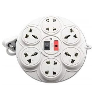 TecSox 8 Pin Extention Board with Master Switch | 2.7 m length with Fuse and International Sockets