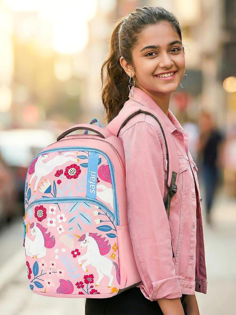 Uniflora School Bag For Girls, Capacity - 36L, 2 Compartments Backpack For kids view 2