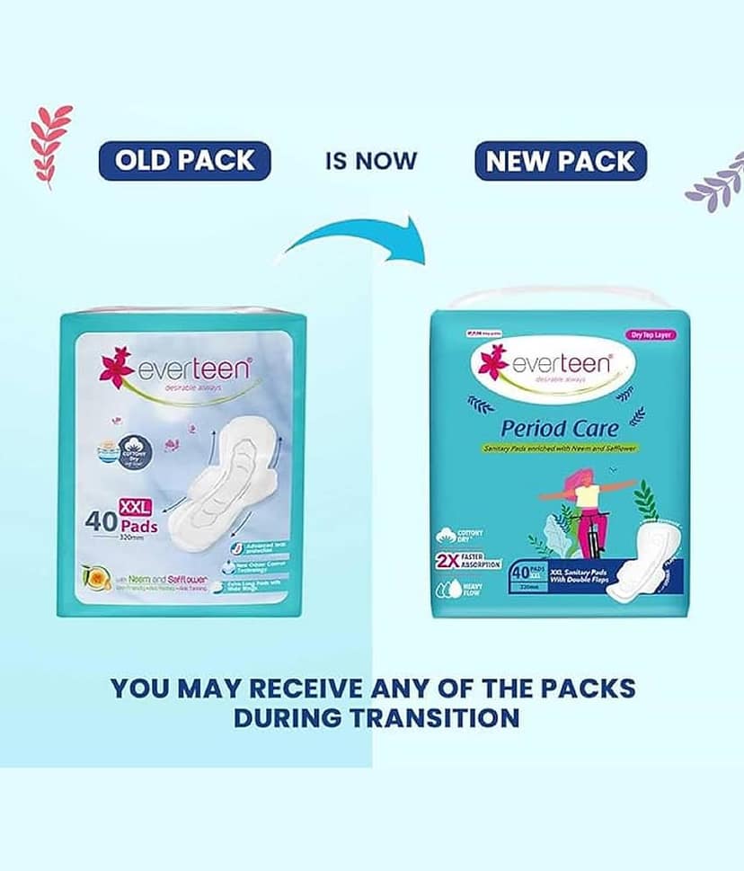 everteen Period Care XXL Dry 40 Sanitary Pads 320mm - 3 Packs (40 Pads Each) view 2