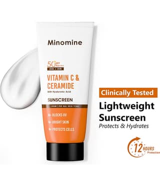 Minomine SPF 50 Sunscreen Cream For All Skin Type ( Pack of 1 )