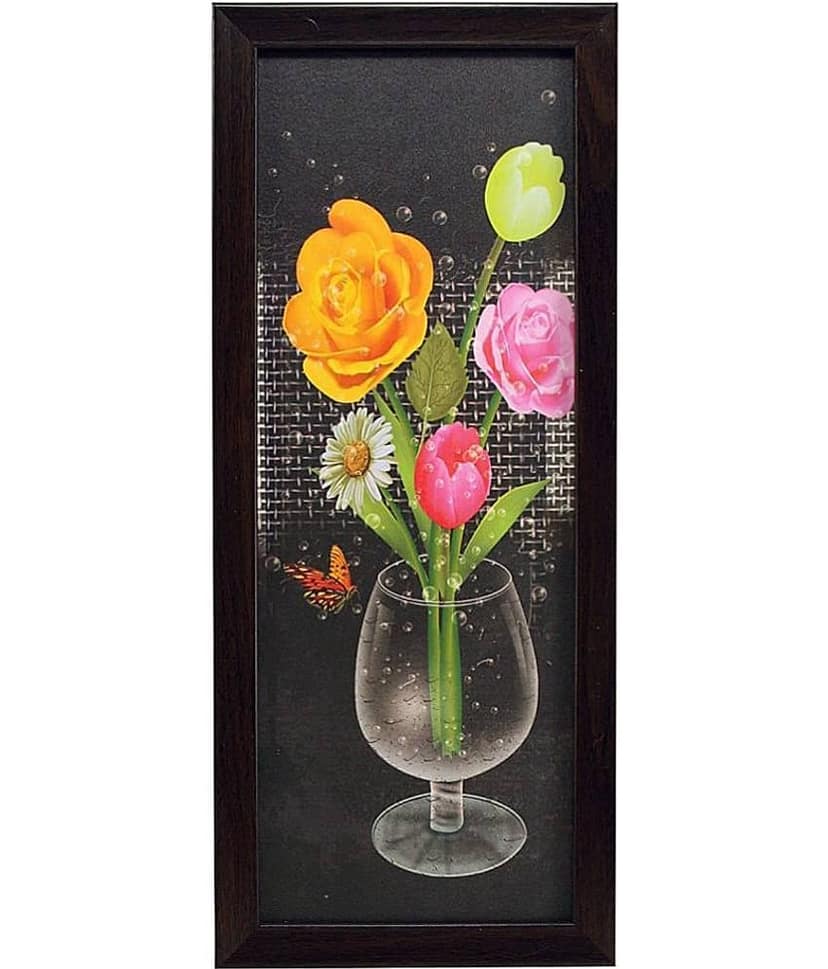 Indianara - Floral Painting With Frame view 2