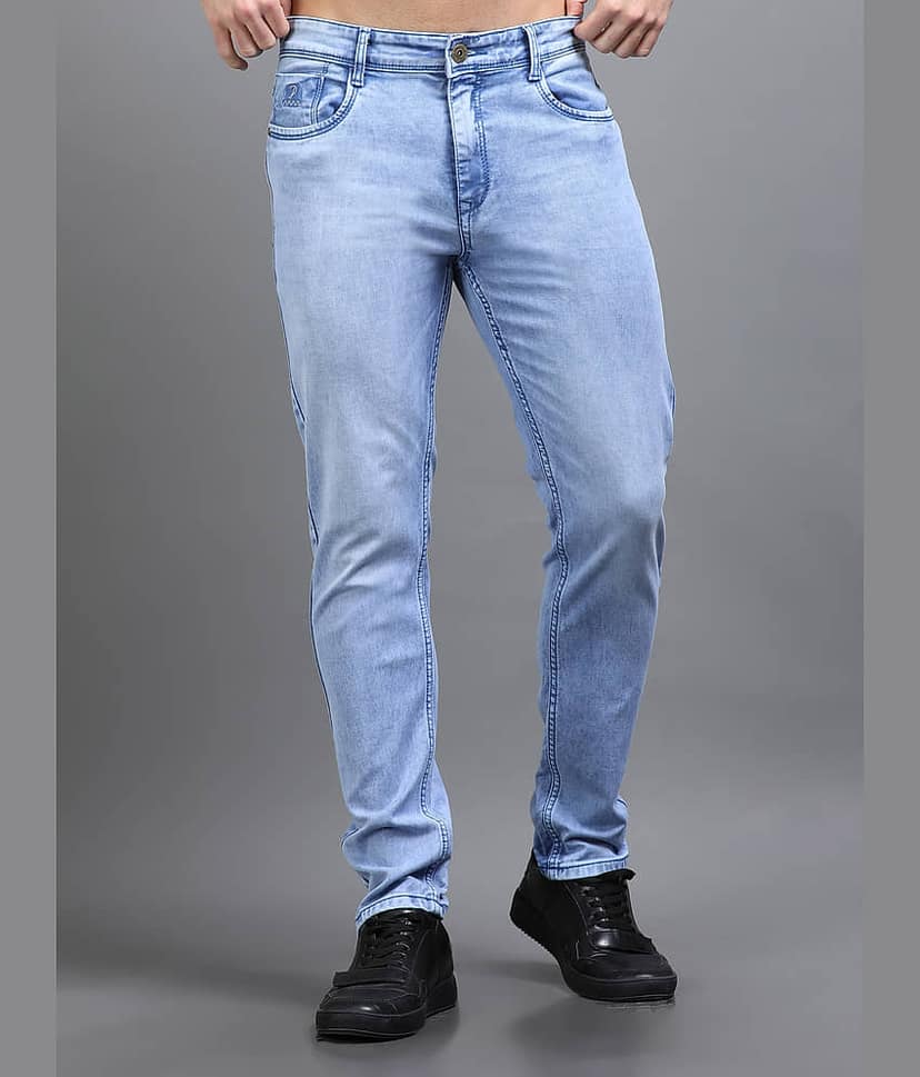Paul Street Regular Fit Faded Men's Jeans - Light Blue ( Pack of 1 )