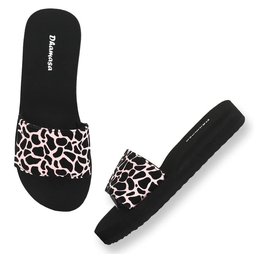 Dhamasa Stylish Cheeta design fashion casual flip flop slipper women & girls