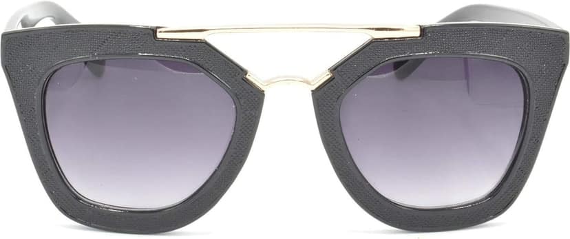 HRINKAR Unisex Rectangular Sunglasses Golden & Grey Frame, Grey & Pink Lens (Medium) - Pack of 2 view 2