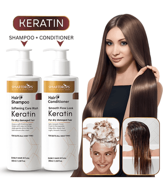 Smartdrops Keratin Frizz Control Shampoo & Conditioner Duo