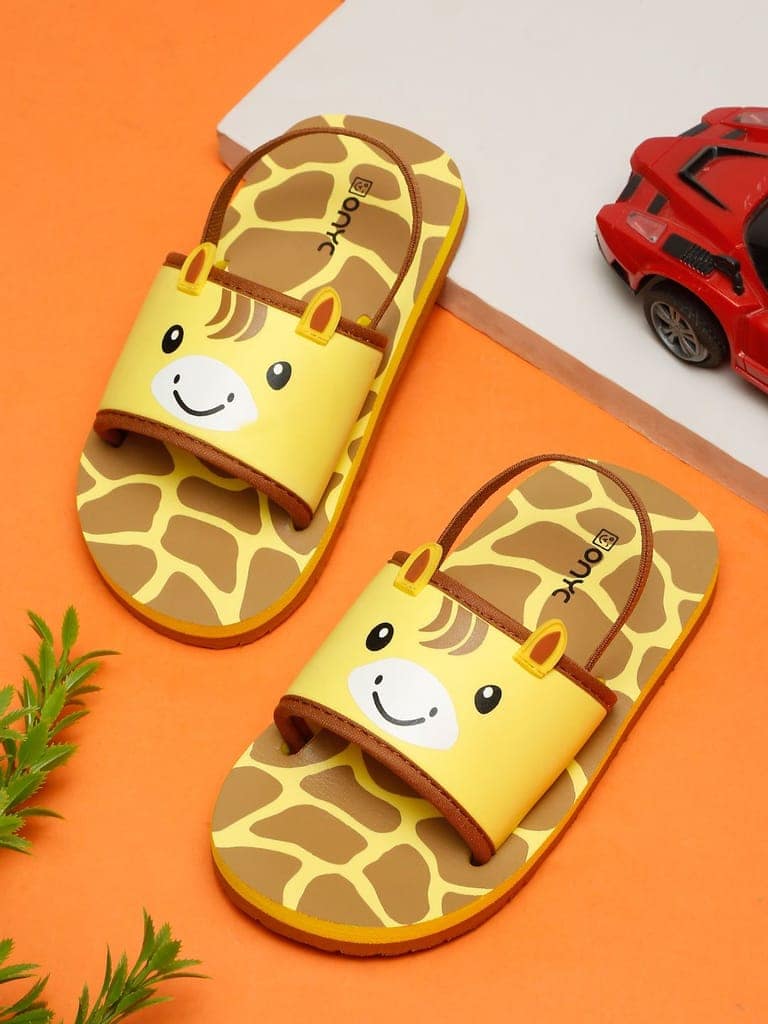 Premium Giraffe Artistic Sliders - Yellow (Unisex)