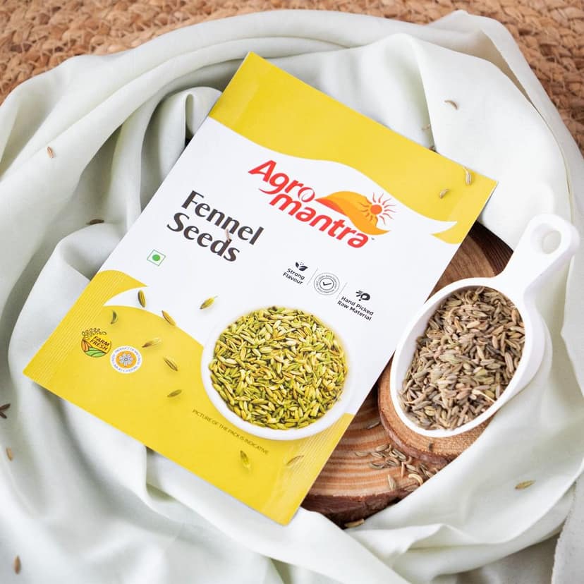 Agro Mantra Fennel Seeds 100g | Aromatic & Flavorful | Hand-Picked Raw Materials | Sourced from Gujarat | Ideal for Curries, Pickles, Desserts & Planting | Versatile Indian Spice view 4