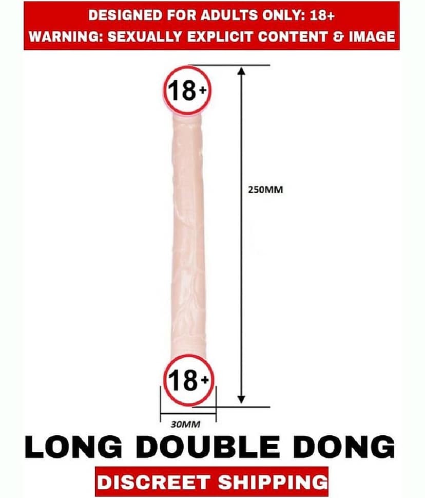 Realistic Double-Ended Dildo Adult Toy Lesbian view 2