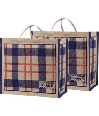Double R Bags - Blue Jute Shopping Bag