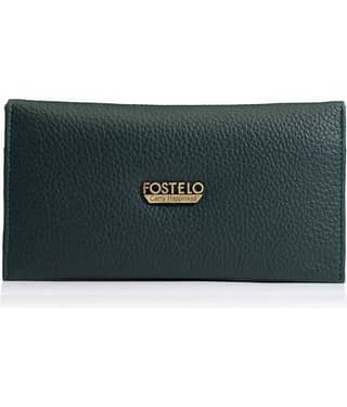 Fostelo Green Faux Leather Box Clutch