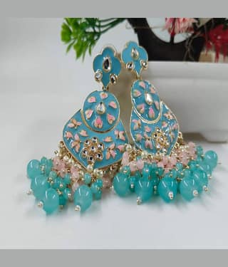Jiyanshi fashion Multicolor Chandbalis Earrings ( Pack of 1 )