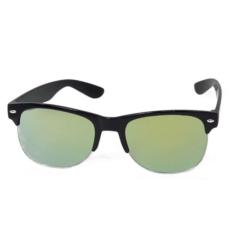Hrinkar Golden Rectangular Sunglasses Brands Black Frame Goggles for Men & Women - HRS255 view 2