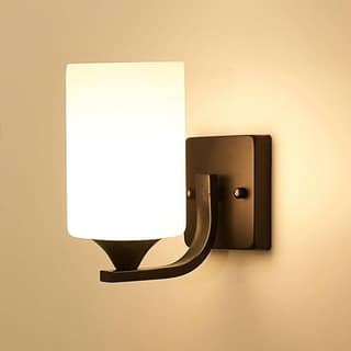 Wall Lights for Living Room Decoration, Wall Lamps for Bedroom, Diwali Home Decoration Items/Bedside/Mirror Side lamp (Metal Black Up & Down Lighting)