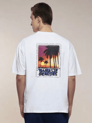Vacay Men's White Oversized T-shirt