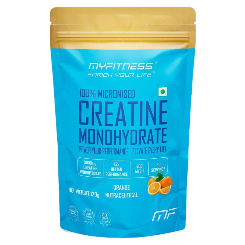 Myfitness 100% Micronized Creatine Monohydrate | 30 Servings | Flavoured | 120g | Creatine Powder With Added Electrolytes