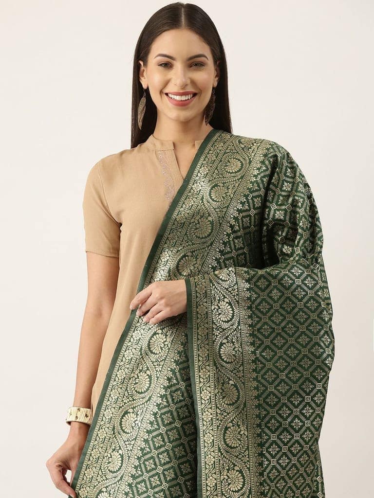 Women's Fancy Woven Banarasi Silk Dupatta view 2