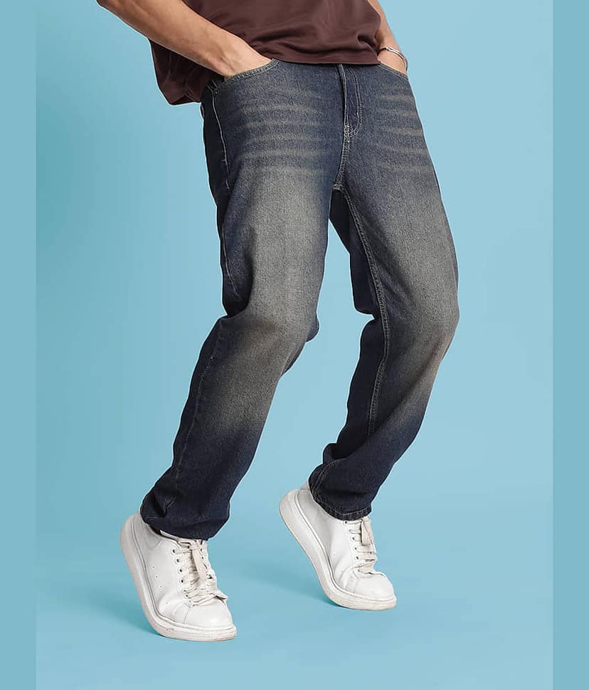 Bene Kleed Relaxed Faded Men's Jeans - Blue ( Pack of 1 ) view 7