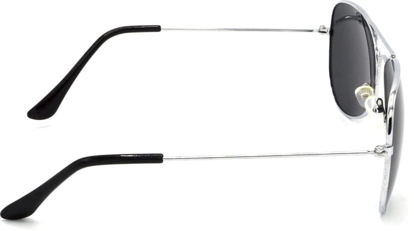 HRINKAR Unisex Pilot Sunglasses Silver & Golden Frame, Black & Grey Lens (Medium) - Pack of 2 view 4