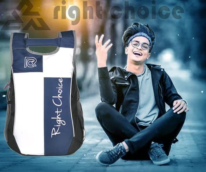 RIGHT CHOICE quality stylish casual backpack daily use unisex typography college bags (Boys and Girls) view 5