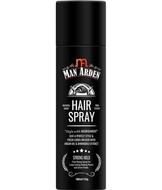 Man Arden Hair Spray - Strong Hold, Styling with Nourishment - Argan Oil and Bhringraj, 180 ml (MNARDN302)