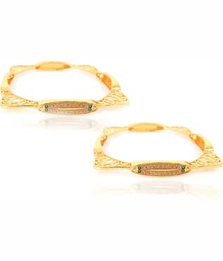 KRIMO Traditional Gold Plated Designer Bangles Jewellery For Women / Girls-100351