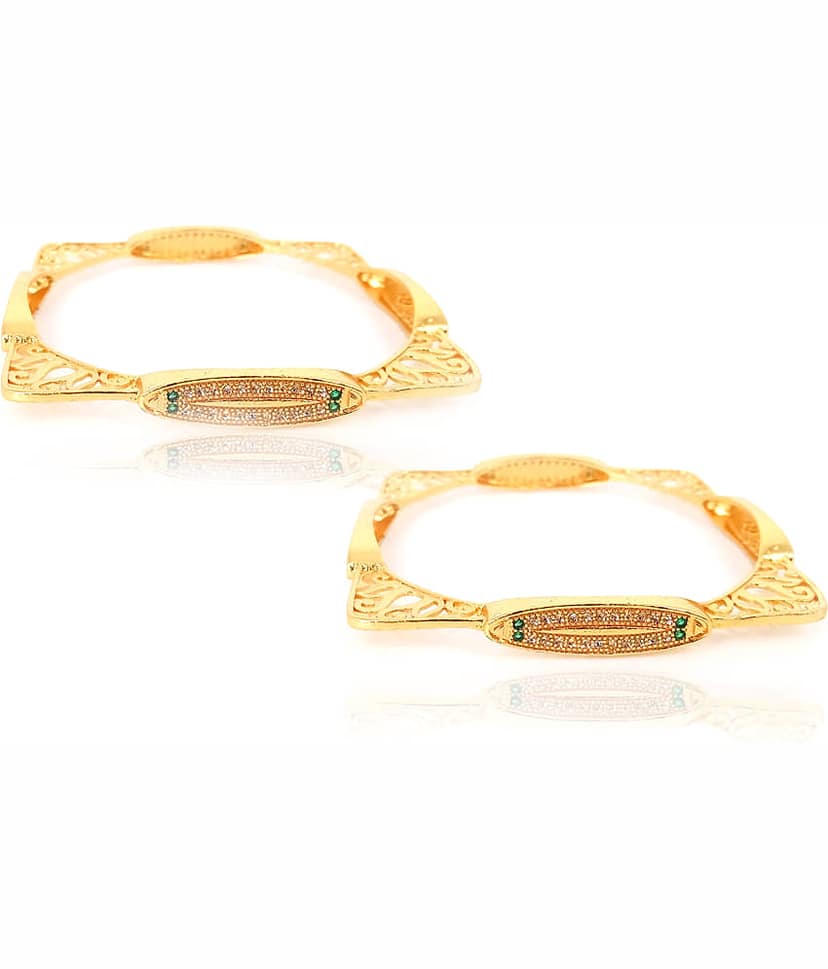 KRIMO Traditional Gold Plated Designer Bangles Jewellery For Women / Girls-100351