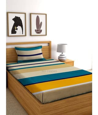 Apala Microfiber Single Bedsheet ( Multicolor )
