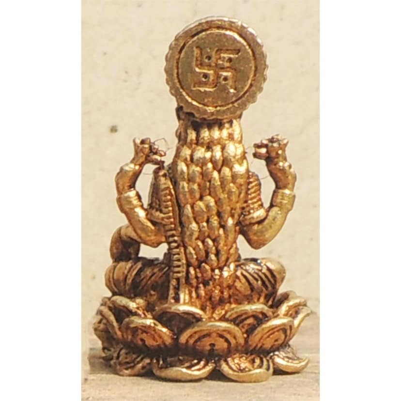 Brass Showpiece Laxmi Ji God Idol Statue, Made From Machine (BSMAS1687 L) view 3