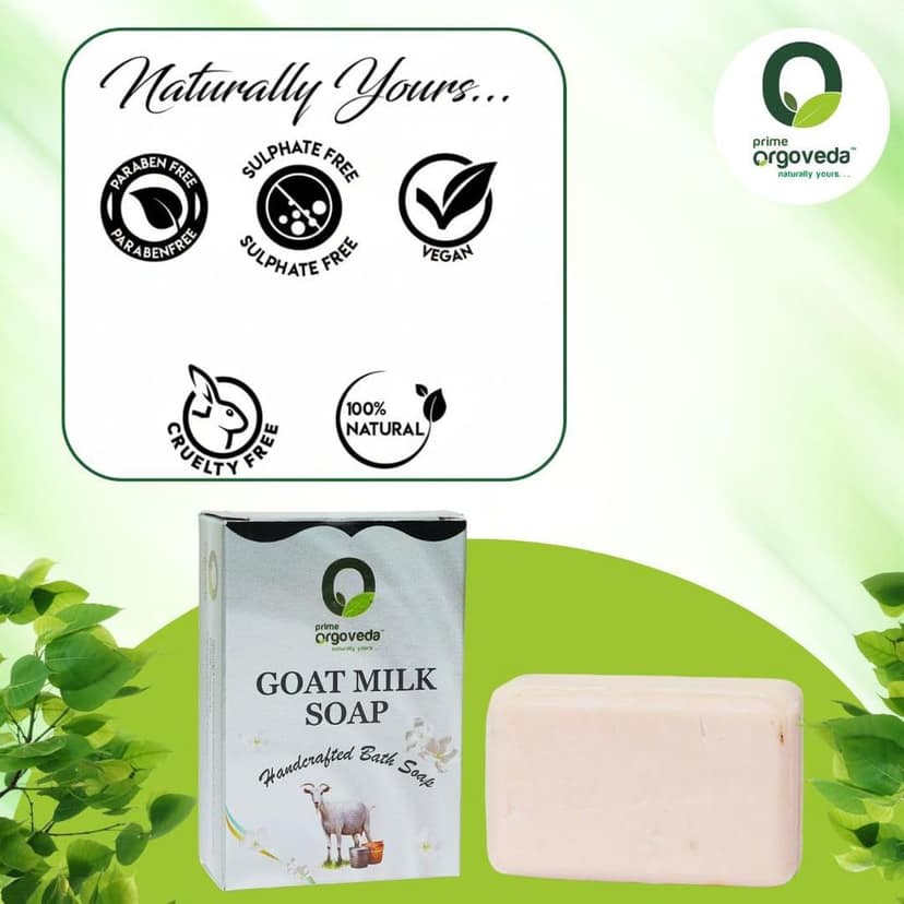 Goat Milk Soap (Pack of 2) | 125g Natural Handmade Milk Soap | Deep Moisturizing & Skin Nourishing | Gentle Herbal Bath Soap | Chemical-Free Body Soap view 3