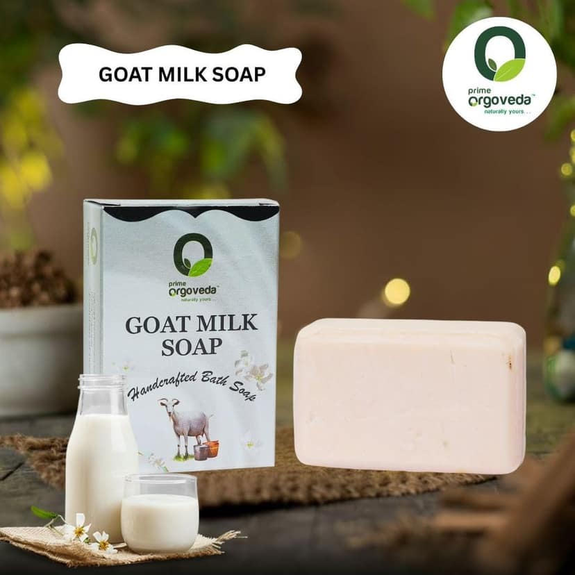 Goat Milk Soap (Pack of 2) | 125g Natural Handmade Milk Soap | Deep Moisturizing & Skin Nourishing | Gentle Herbal Bath Soap | Chemical-Free Body Soap view 4